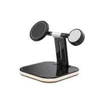 Заряджання Qi 3in1 LED Magnetic wireless charger JYD-WC101 |15W Max|