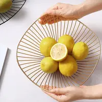 Фруктовница металлическая 7393 25 см золотистая