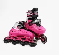 Роликові ковзани 1-87 L Best Roller PU колеса світяться. Black and Pink (розмір 39-43) (186957)