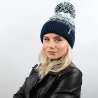Шапка Keri 17008 тсиний-молоко