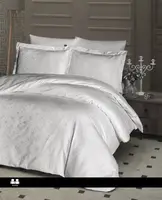 Семейное Турецкое Постельное Белье First Choice Jacquard Satin Lamone Cream 160х220см (2 шт)