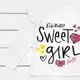 Лонгслив для девочки с принтом Sweet Girl