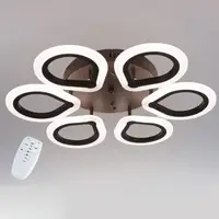 Стельова LED люстра, світлодіодний світильник Sunlight коричневий LI8839/6B