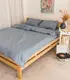 Постельное белье семейное Dushka Home Вареный хлопок 20487 160х215х2 см серое
