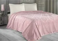 Махрове простирадло-покривало 160 х 220 см Estafan Arya AR-TR1003899-Peach