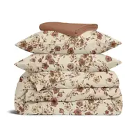 Семейное постельное белье с простыней на резинке FLORAL MOOD