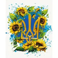 Картина по номерам "Герб в цветах" 40x50 см