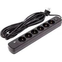 Сетевой фильтр PowerPlant 7м, 3x0.75мм2, 6 розеток, 1xUSB, 2xType-C, евро, 100% медь (YS-N6086/7c)
