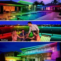 Вулична світлодіодна стрічка RGB 30 м IP68, водонепроникна з керуванням по Bluetooth і пультом, музичне підсвічування для саду,