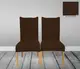 Турецкие Чехлы на Стулья без юбки Жаккард Шоколадный 6 шт