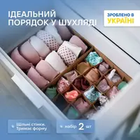 Набор органайзеров для нижнего белья 2 шт ORGANIZE (бежевый)