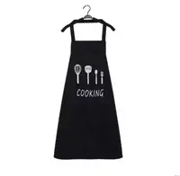 Передник тканевый с карманом Kitchen Stenson R-84847-black 69х73 см черный