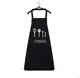 Передник тканевый с карманом Kitchen Stenson R-84847-black 69х73 см черный