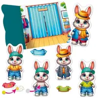 Гра розвиваюча Vladi Toys з липучками "Зайчик"