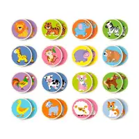 Дерев"яна настільна гра Viga Toys Меморі-звірята, 32 картки 51308
