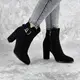 Женские ботильоны на каблуке Fashion Marty 1448 40 размер 25,5 см Черный