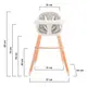 Стульчик для кормления Kinderkraft Sienna Gray (KKKSIENGRY0000)