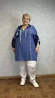 Туника свободная "Лайс" большого размера 62-64 66-68 70-72 74-76