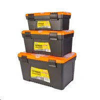 Ящики для инструментов MASTERTOOL комплект 3 шт, с пластиковыми замками, органайзеры, 13", 15", 17" (79-2007)