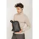 Кожаный мужской рюкзак (сумка-слинг) на одно плечо Chest Bag черный