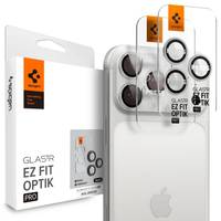 Защитное стекло Spigen для камеры iPhone 17 Max/ 17 Pro/ 16 Max/ 16 Pro EZFit Optik Pro (2шт) Silver (AGL10124)