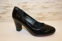 Туфли женские черные на каблуке Т1677