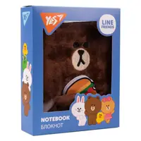 Блокнот пухнастий YES Line Friends Brown 151745