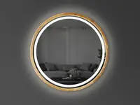 Perfection Slim Дзеркало з підсвіткою LED дуб натуральний 650мм (аурна,фронтальна,сенсорна) (1 сорт)