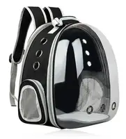 Рюкзак перенесення для тварин розсувний CosmoPet CP-15 для котів та собак 39x34x21 см Black