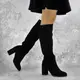 Женские сапоги на каблуке Fashion Gizmo 1426 40 размер 25,5 см Черный