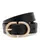 Женский кожаный ремень Borsa Leather CV1ZK105-goldblack