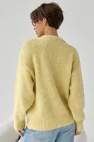 В'язаний світер вільного крою - жовтий колір, ONE SIZE