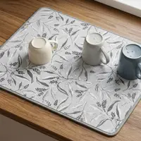 Коврик для сушки посуды Ardesto Grey leaves ART17GL 38х51 см