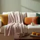 Плед покрывало на кровать Adina 200x220 см IDEIA пудра хлопок натуральное