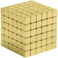 Неокуб квадратный Neocube 216 кубиков 5мм в металлическом боксе (Золотой) (13875)