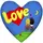 Подушка сердце XXL Love, синяя 57x57 см (6PS_17LV001)