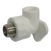 Кут монтажний PP-R SANTAN 20х1/2" із зовнішнім різьбленням, білий
