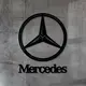 Логотип автомобильной компании Mercedes на стену из дерева