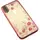 Чехол-накладка TOTO TPU electroplating edge with flower pattern iPhone X Rose Gold