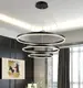 Люстра светодиодная подвесная LED светильник для квартиры на потолок лэд 26726 Черный 20-190х80х60 см.