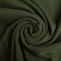 Ткань Кашкорсе IDEIA трикотажное полотно, 130 см, 300 г/м2, хлопок, рубчик, для манжет, горловин, низа свитшотов, темная хаки