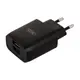 Сетевое зарядное устройство XO L57 с двумя портами USB/2.4A  и кабелем USB - Lightning Черный