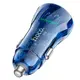Адаптер автомобильный HOCO Transparent Discovery Edition dual port Z47 |2USB, QC, 3A|