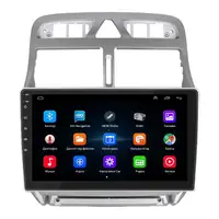 Штатна магнітола Lesko для авто Peugeot 307 2001-2008рр. 9" 1/16GB Wi-Fi Optima GPS Android Can модуль пежо