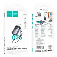 Перехідник HOCO Victory Type-C male to USB female adapter UA46C  |OTG, LED|