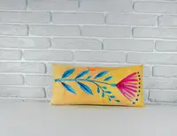 Подушка для дивана бархатная Цветок 50x24 см (52BP_AW009)