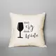 Подушка "Don`t cry drink wine", английский