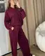 Велюровый спортивный костюм LX2035 Бордовый XXL/3XL