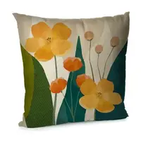 Подушка диванная с бархата Квітне весна 45x45 см (45BP_25F008)