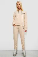Спортивный костюм женский двухнитка, цвет бежевый, 214R1419-005